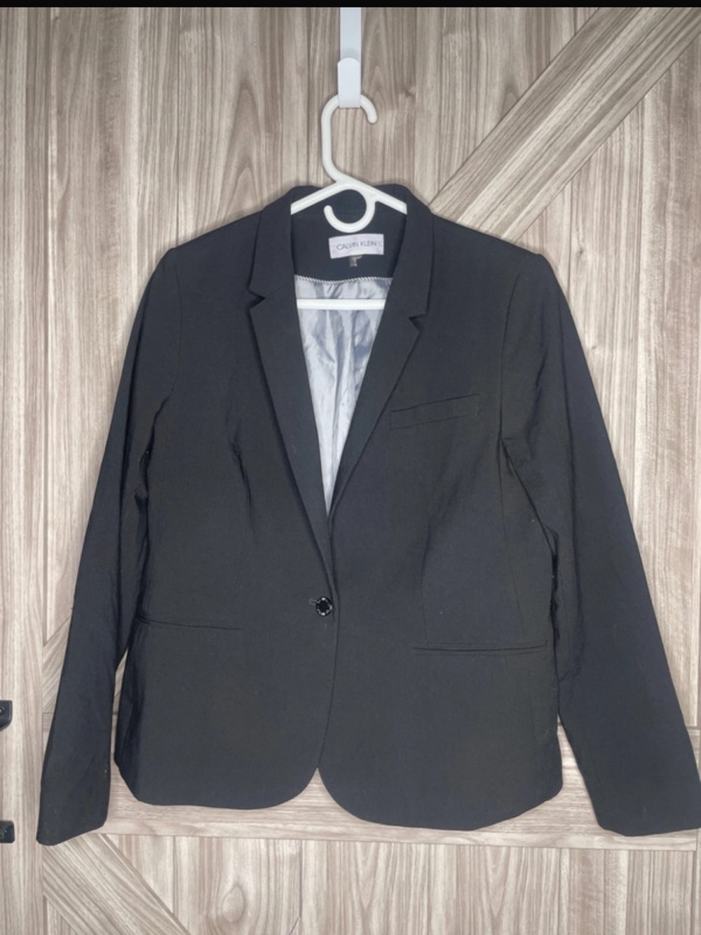 Calvin Klein Black Single-Button Women's Blazer